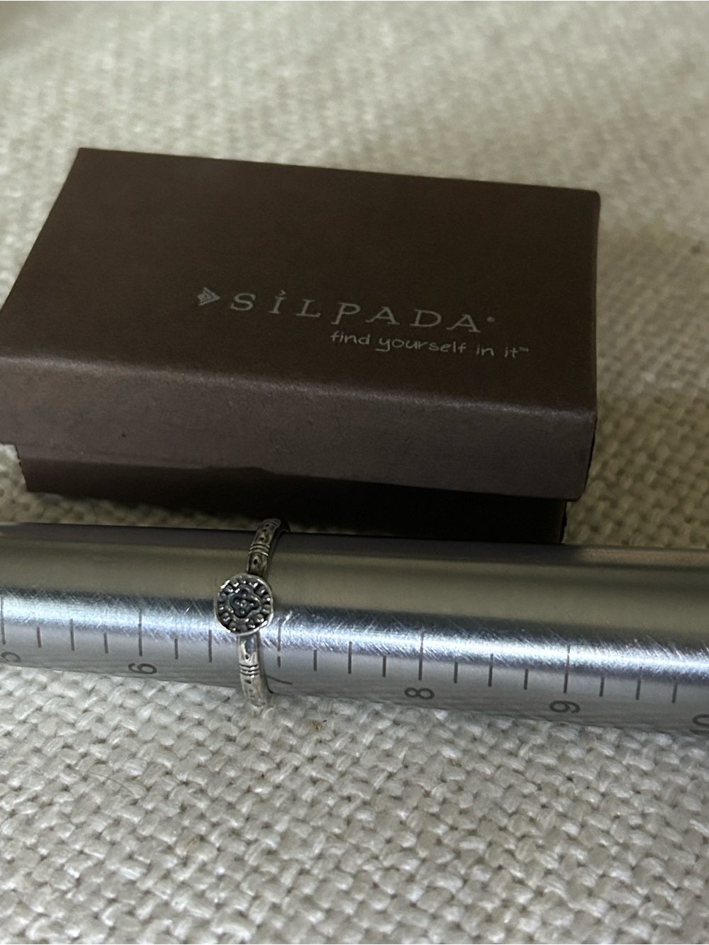Silpada Sterling Silver Floral Dot Ring - Silver - Picture 3 of 3